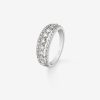 Joyeria Joyería Suárez Anillos Con Diamantes | Anillo Triple De Oro Blanco De 18K De Diamantes