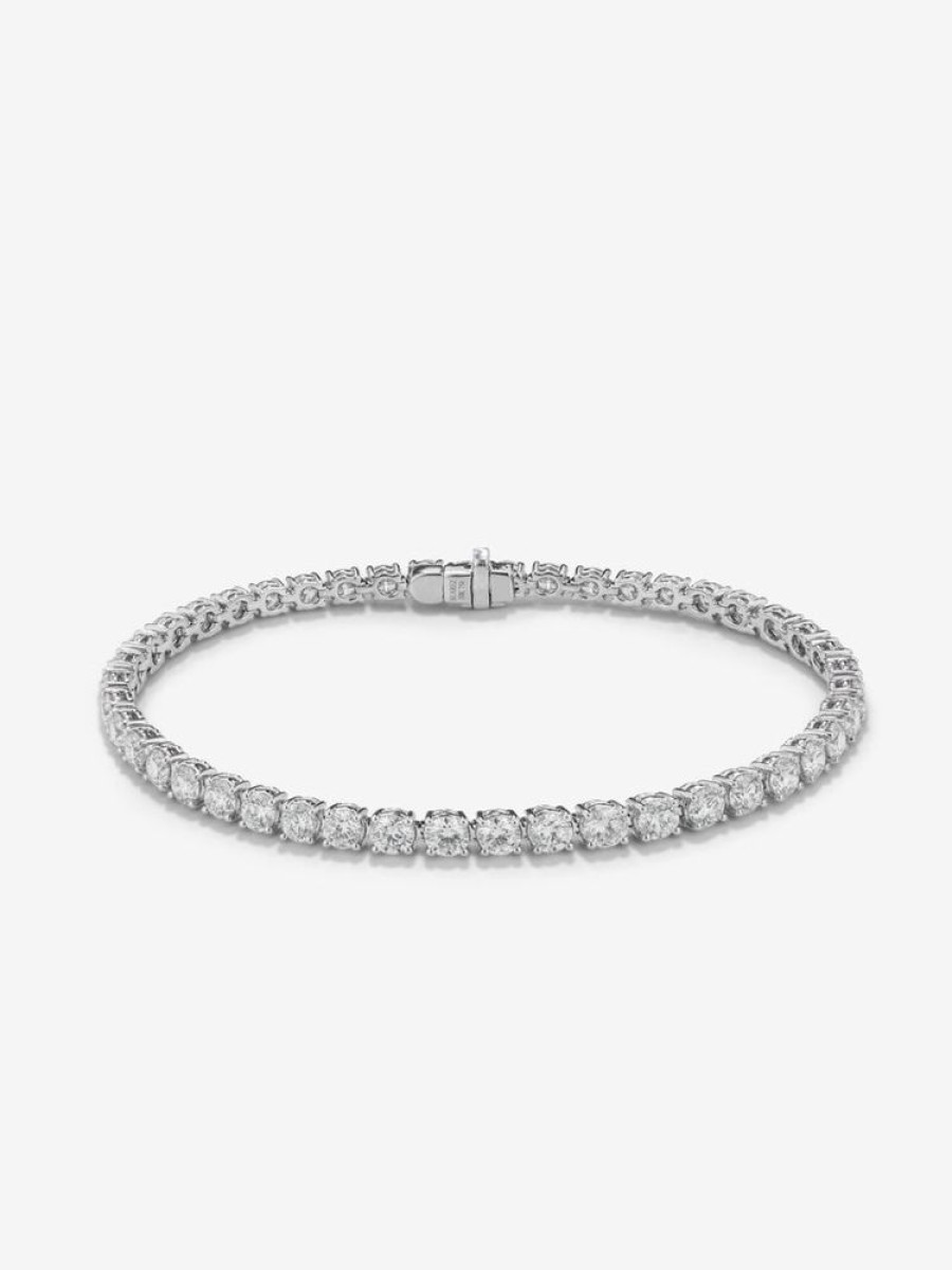 Joyeria Joyería Suárez Pulseras De Oro | Pulsera Riviere De Oro Blanco De 18K De Diamantes