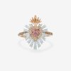 Joyeria Joyería Suárez Anillos Con Zafiros | Anillo Corazon De Oro Rosa De 18K Con Zafiro Y Diamante