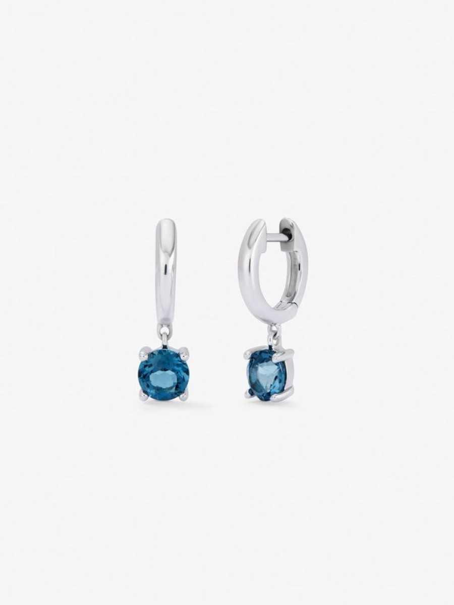 Joyeria Joyería Suárez Pendientes De Plata | Pendientes De Plata Con Topacios Azules