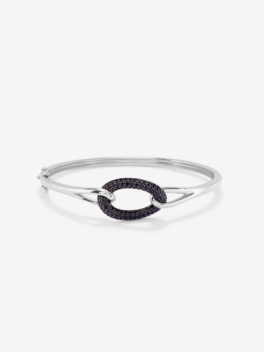 Joyeria Joyería Suárez Pulseras De Plata | Pulsera Rigida Con Nudo De Plata 925 Con Espinelas