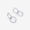 Joyeria Joyería Suárez Pendientes Con Diamantes | Pendientes Doble Aro De Oro Blanco De 18Kt Con Diamantes