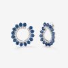 Joyeria Joyería Suárez Pendientes Con Diamantes | Pendientes De Aro De Oro Blanco De 18K Con Zafiros Azules En Talla Brillante De 5,85 Cts Y Diamantes Blancos En Talla Brillante De 1 Cts