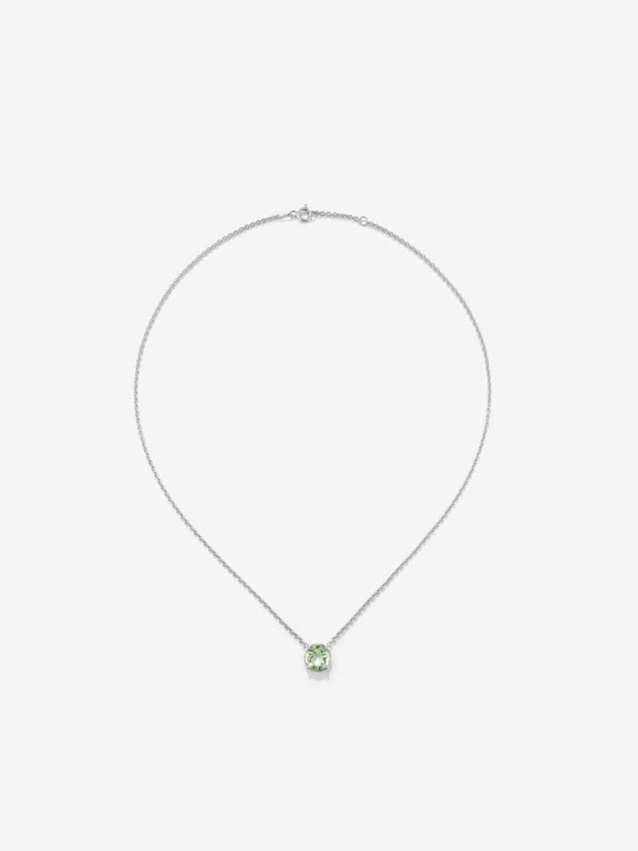 Joyeria Joyería Suárez Collares De Plata | Colgante Cadena De Plata 925 Con Amatista Verde