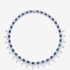 Joyeria Joyería Suárez Collares De Oro | Collar De Oro Blanco De 18K Con Zafiros Azules En Talla Princesa De 41,02 Cts Y Diamantes Blancos En Talla Brillante De 9,56 Cts