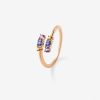 Joyeria Joyería Suárez Anillos Con Zafiros | Anillo Abierto De Oro Rosa De 18K Con Zafiro Multicolor