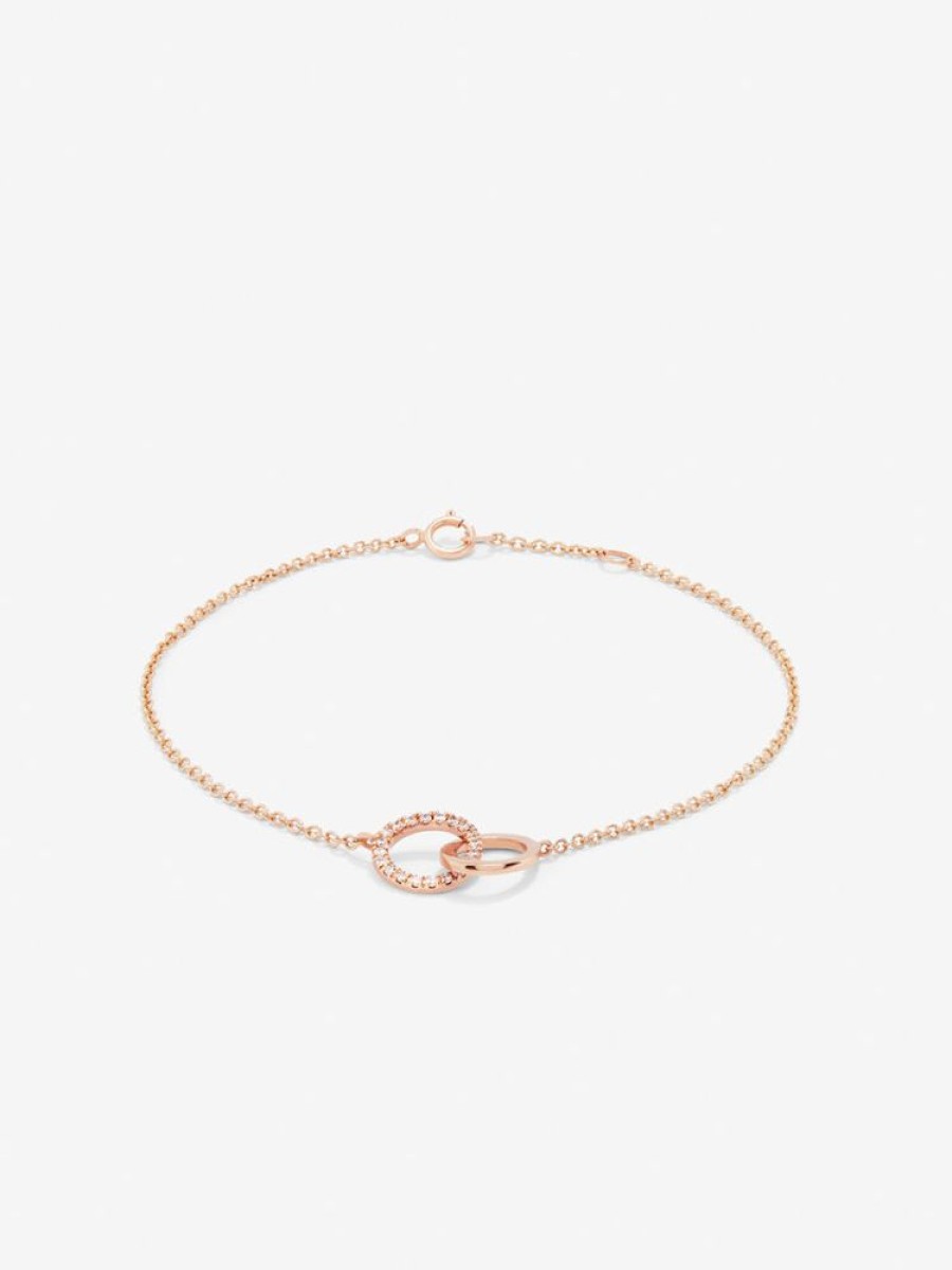 Joyeria Joyería Suárez Pulseras De Oro | Pulsera Cadena Con Infinito De Oro Rosa De 18K Con Diamantes