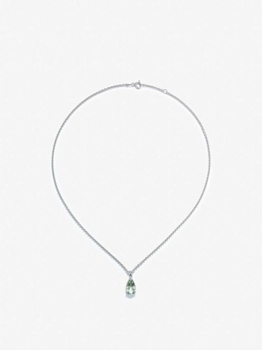 Joyeria Joyería Suárez Collares De Plata | Colgante Cadena De Plata 925 Con Amatista Verde