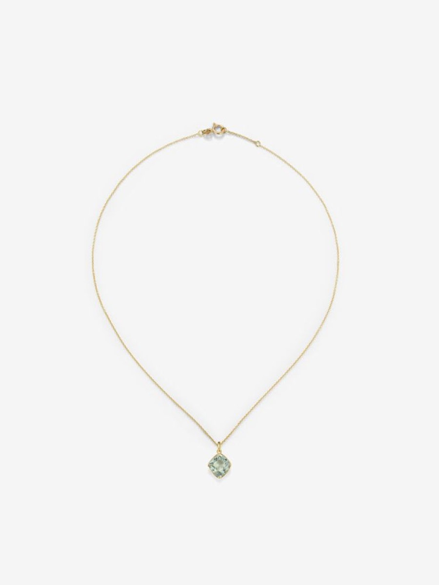 Joyeria Joyería Suárez Collares De Oro | Colgante Cadena De Oro Amarillo De 18K Con Amatista Verde